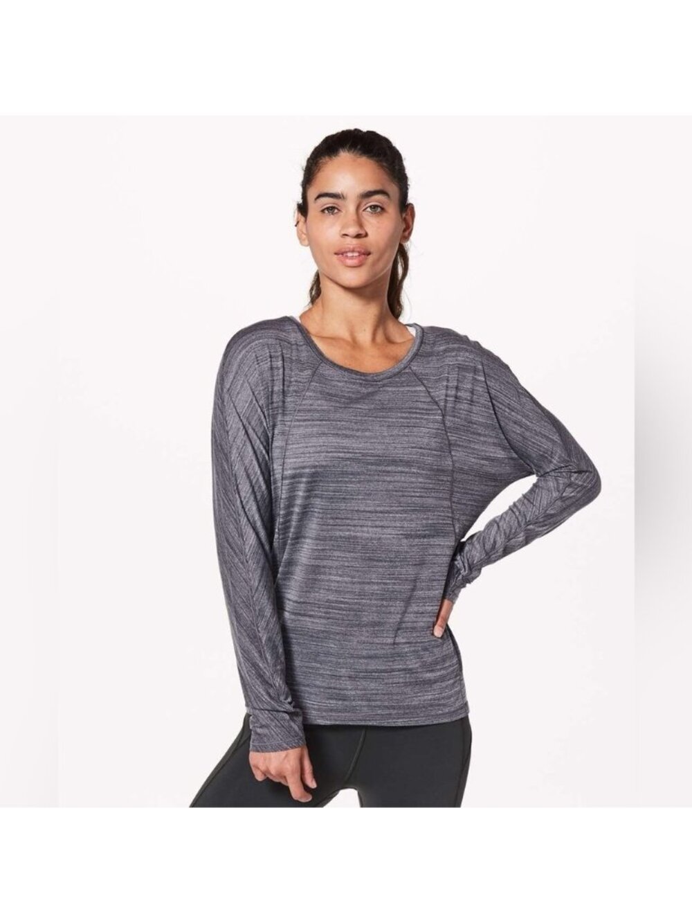 Lululemon ‘Set to Sweat’ Long Sleeve Pullover Gray Top Size 6